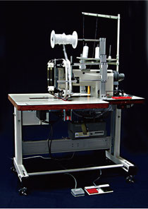 Double needle ring tape attaching machine